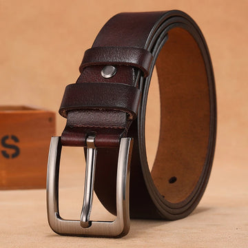 Plus Size Men's Genuine Leather Belt