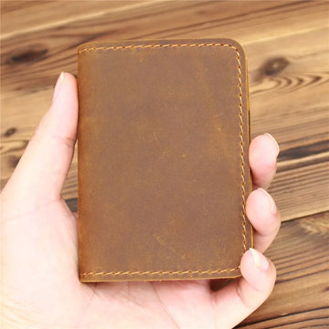 Personalized Leather Card Holder Wallet